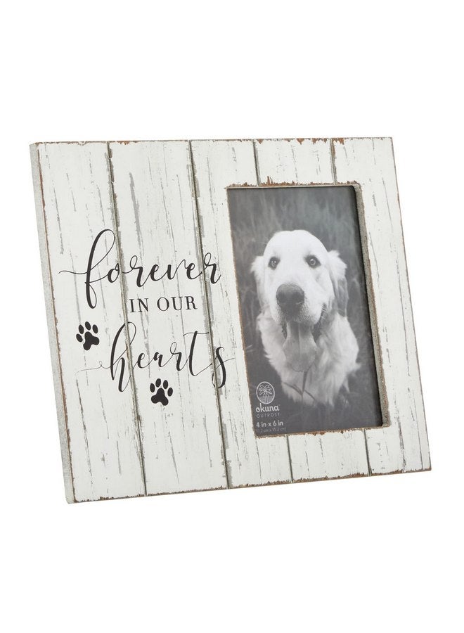اوكونا اوتبوست إطار صور تذكاري خشبي على الطراز الريفي للحيوانات الأليفة، إطار صور عاطفي للكلاب مقاس 9.5 × 7.9 بوصة لتخليد ذكرى الحيوانات الأليفة التي توفيت، لعرضها إلى الأبد في قلوبنا للصور مقاس 4 × 6 بوصات (أبيض) - Image 5