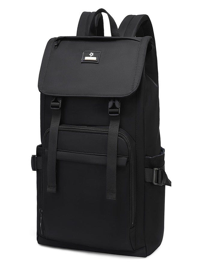 SUN EIGHT Laptop Backpack for Men & Women Travel Backpack Waterproof Business & College Backpacks Casual Daypacks for Work (10360-Black) - Image 1