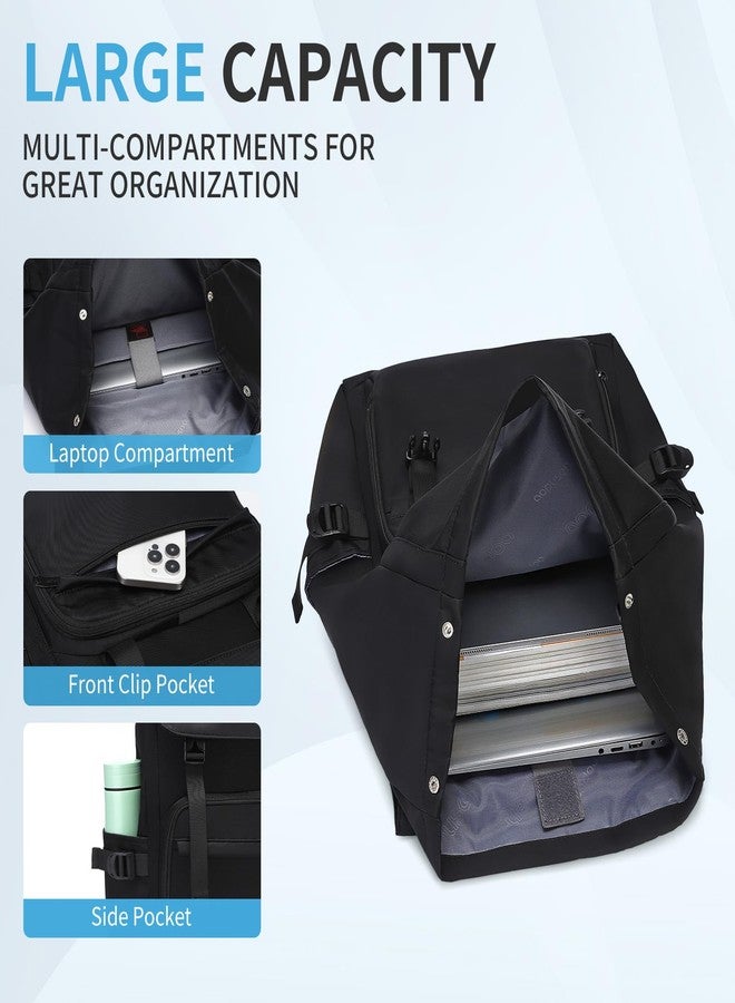 SUN EIGHT Laptop Backpack for Men & Women Travel Backpack Waterproof Business & College Backpacks Casual Daypacks for Work (10360-Black) - Image 2