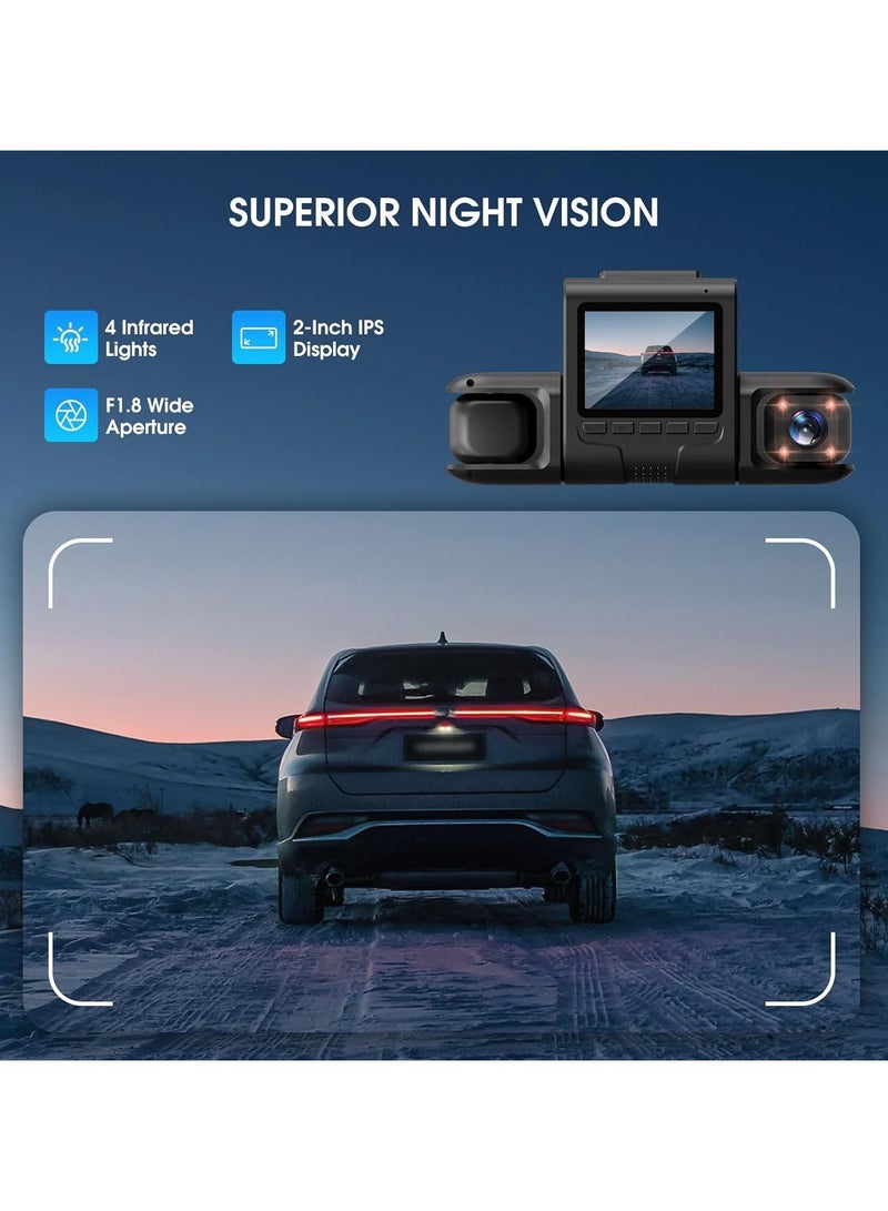 Denx Car DVR Video Recorder 360° Dash Cam 24H Parking Monitor With Rear View Camera - Image 3