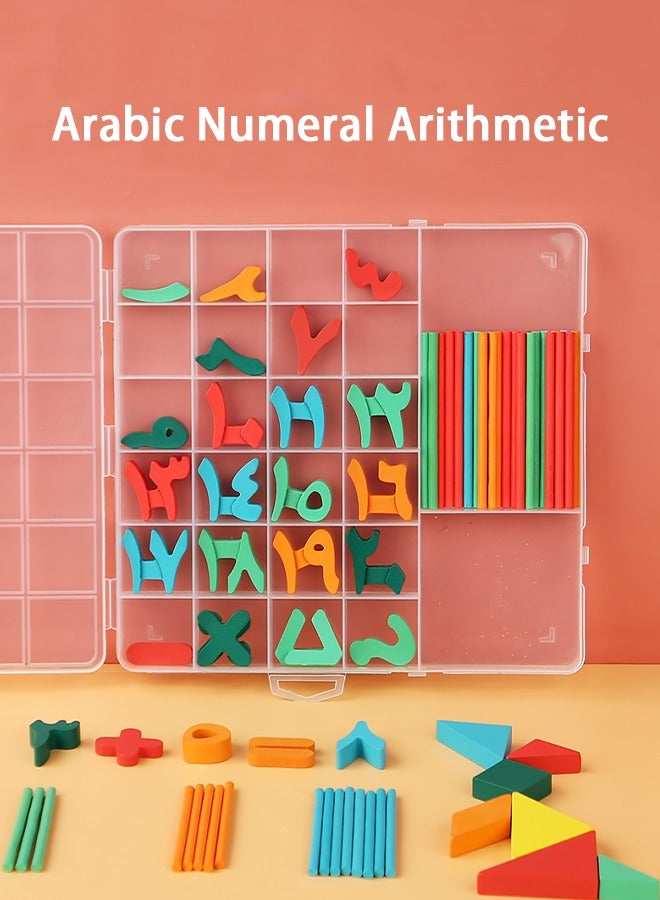 الأرقام العربية، تعليم الطفولة المبكرة، أعواد العد التعليمية، صندوق تعلم الحساب للأطفال، ألعاب مونتيسوري للجمع والطرح. - Image 2