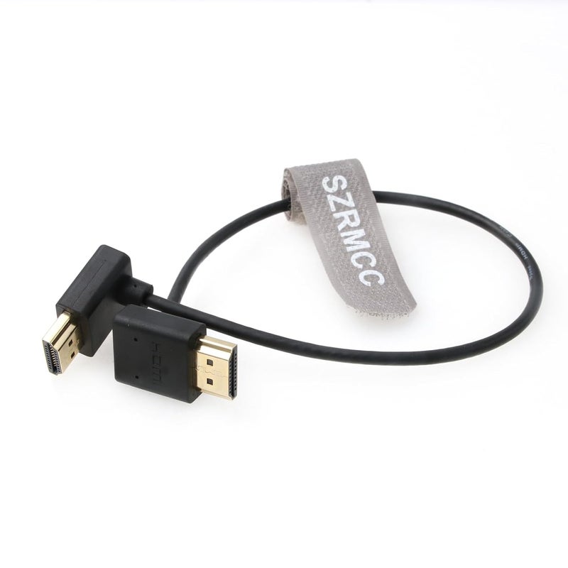 اس زد ار ام سي سي كابل 8K HDMI إلى HDMI بزاوية سفلية فائق السرعة ملفوف مضفر للكاميرا Z Cam E2 Sony FX6 FX9 Canon EOS C70 C300 Portkeys BM5 Atomos Ninjav V Shogun Monitor - Image 3