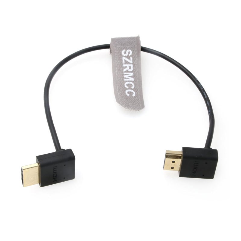 اس زد ار ام سي سي كابل 8K HDMI إلى HDMI بزاوية سفلية فائق السرعة ملفوف مضفر للكاميرا Z Cam E2 Sony FX6 FX9 Canon EOS C70 C300 Portkeys BM5 Atomos Ninjav V Shogun Monitor - Image 2