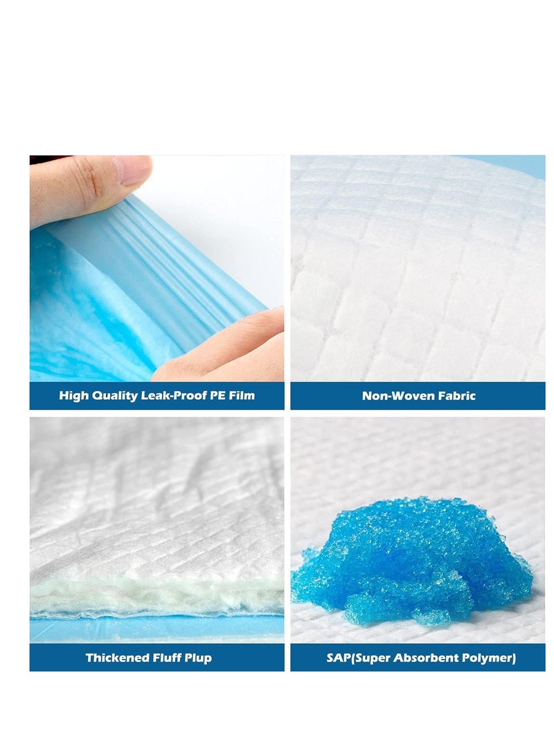 إي سي في في وسادات بول مانعة للتسرب للاستخدام مرة واحدة، عبوة من 40 قطعة، وسادات تدريب سريعة الجفاف فائقة الامتصاص للحيوانات الأليفة مع 7 طبقات للاستخدام في المرحاض والتدريب - 60 × 60 سم - Image 4
