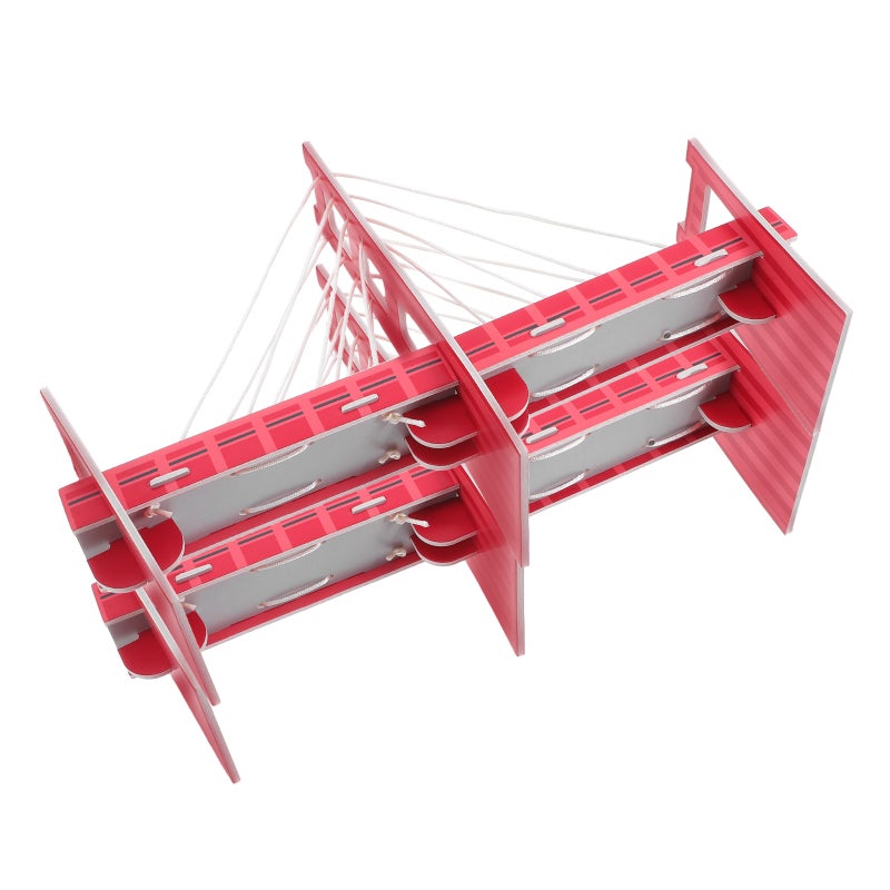 2pcs Kids Handmade Bridge Model Diy Assembly Kit Science Experiment Set Cable Stayed Bridge Model For Creativity And Learning - Image 4