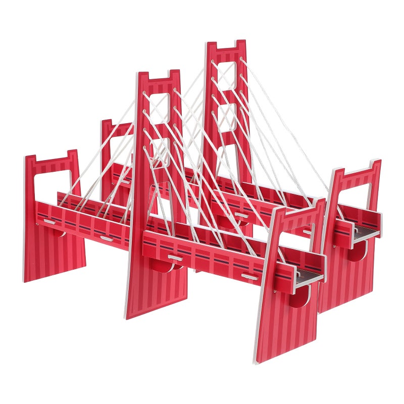 2pcs Kids Handmade Bridge Model Diy Assembly Kit Science Experiment Set Cable Stayed Bridge Model For Creativity And Learning - Image 5