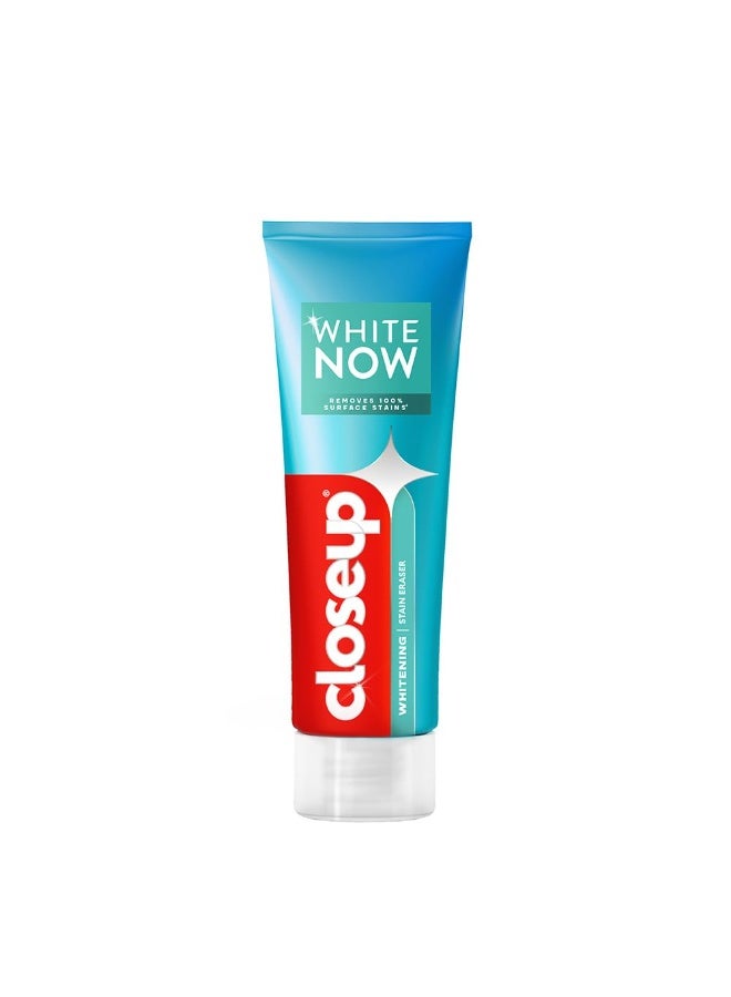 Close Up White Now Stain Eraser Toothpaste For Teeth Whitening | Removes 100% Surface Stains To Whiten Teeth| Minty Fresh | Enamel Safe & For Daily Use 100 G - Image 1