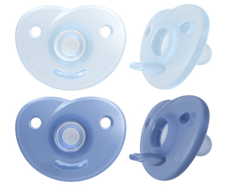 Philips AVENT Soothie Heart Pacifier BlueLight Blue 03 Months 4 Pack SCF09941