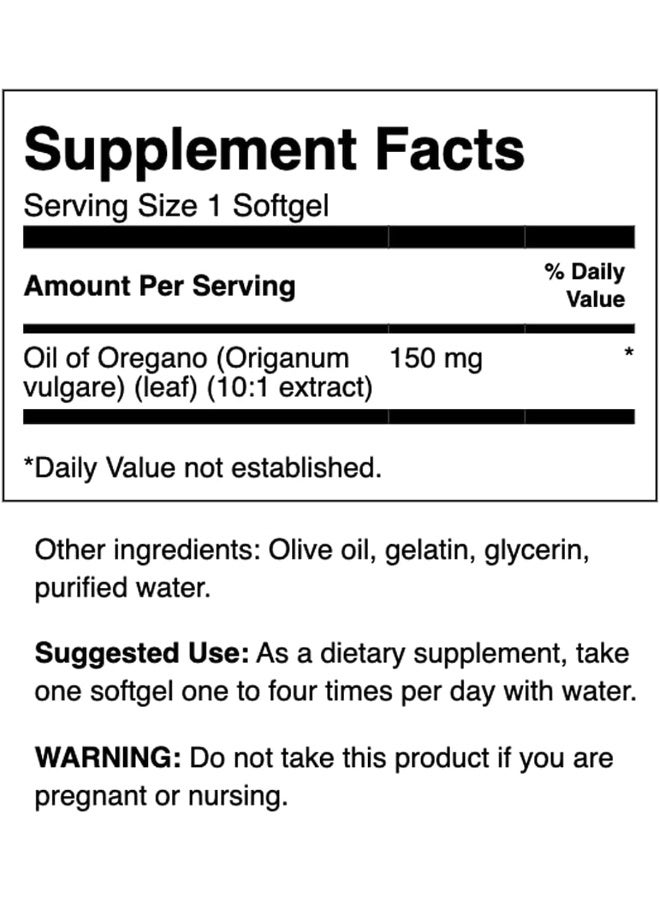 Swanson Oregano Oil 10:1 Ext 150 Mg 120 Softgels - Image 3