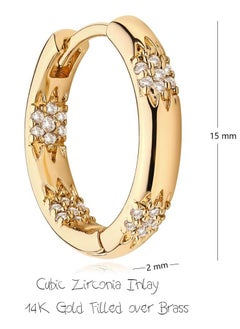 Mevecco Women Huggie Earrings Gold Hoop Sleeper 14K Gold Filled Small Simple Handmade Hypoallergenic Everyday Jewelry  - Image 4