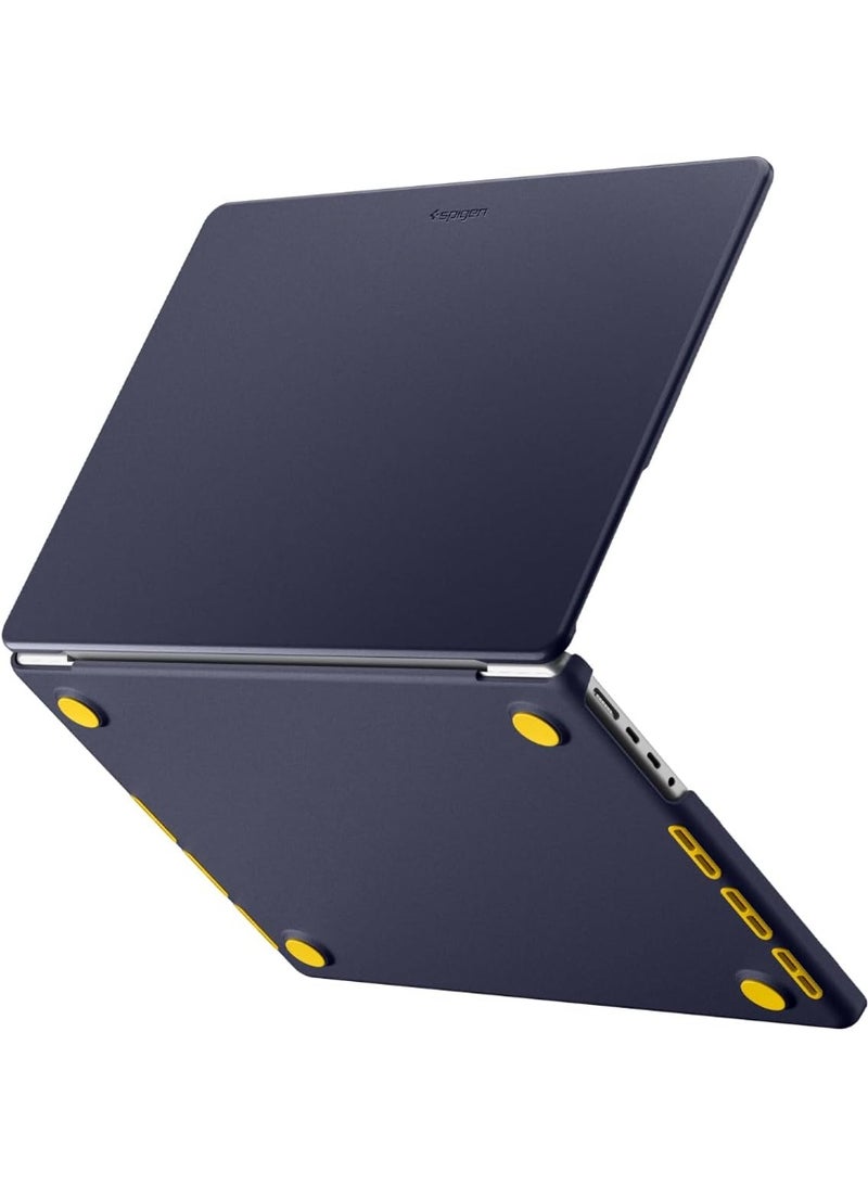 Spigen Nano Pop for MacBook Pro 14 inch case M5/M4/M3/M2/M1 Pro Max 2026/2025-2021 Two-Tone Hard Shell with Drop Protection - Blueberry Navy - Image 1
