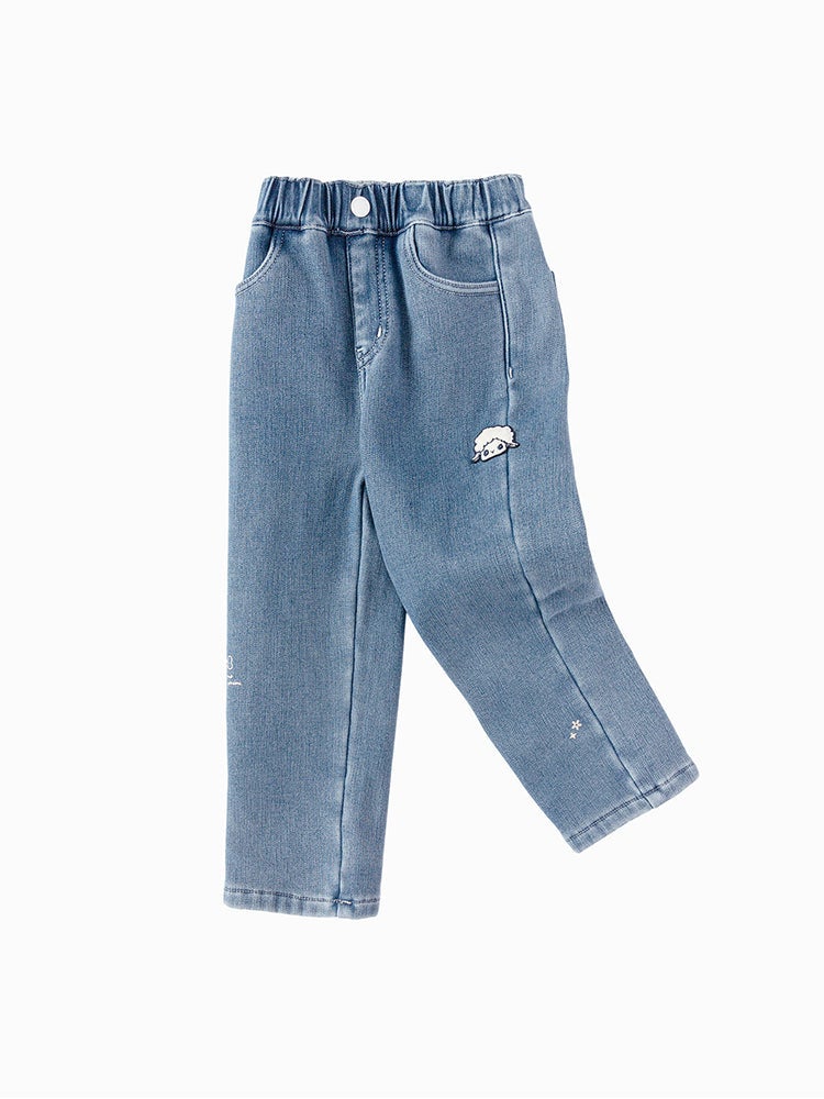 بالابالا بنطلون جينز برقعة صغيرة للبنات - Image 1