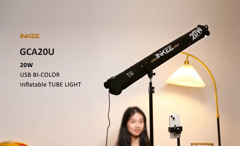 Inkee Gca20u 20W USB Inflatable Tube Light, Magnetic Bi-Color LED Lamp, Portable Outdoor Photography Video Fill Light - Image 4