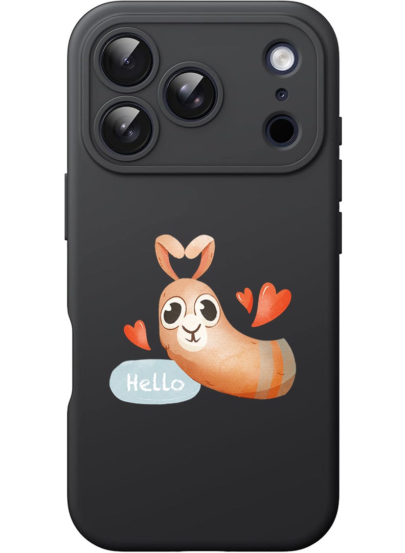 Theodor Protective Slim Fit Case Liquid Silicone Cover with Full Body Protection Anti-Scratch Shockproof Case For Apple iPhone 17 Pro Max (Black) Hello Camel - Image 1