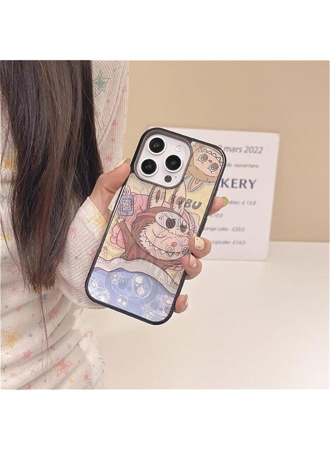 Arabest Cute Cartoon Phone 16 Case Women Kawaii 3D Case TPU Silica Gel Scratch Resistant Shockproof (14pro,Blue) - Image 4