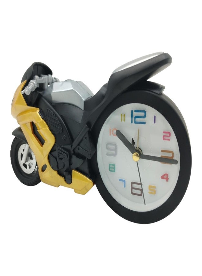 TEMIX Analog Alarm Clock, Bike Shape Desk & Shelf Clock, Kids Room Clock, Decor Clock - Image 3