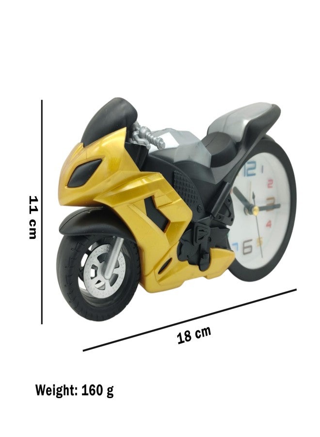 TEMIX Analog Alarm Clock, Bike Shape Desk & Shelf Clock, Kids Room Clock, Decor Clock - Image 2