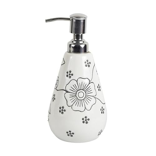 KAOLINITE Handcrafted Premium Ceramic Bathroom Accessories Set | Soap Dispenser, Soap Tray, Toothbrush Holder | Utility & Decor | Set of 3 (D5) - Image 4