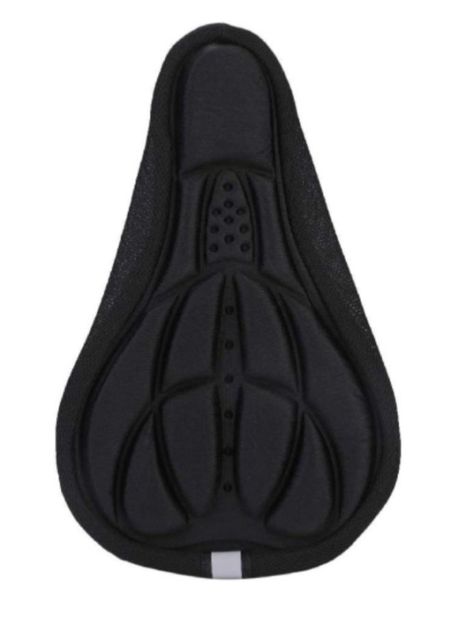 ارواق غطاء وسادة مقعد دراجة ثلاثي الأبعاد مريح - وسادة سرج ناعمة وواسعة وممتصة للصدمات للدراجات الجبلية والطرق - قابلة للتهوية وخفيفة الوزن ومتينة، ملحق ركوب الدراجات، أسود - Image 4