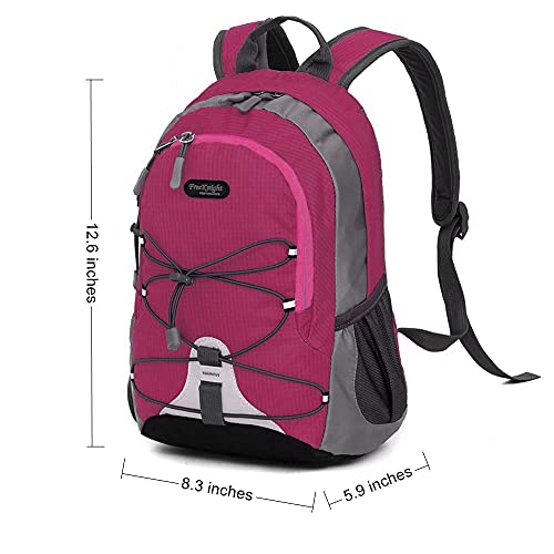 Bseash 10L Small Hiking Backpack for Kids Ages 3-6 Girls Boys Under 4 feet, Mini Waterproof Outdoor Sport Travel Camping Daypack (Rose Red) - Image 2