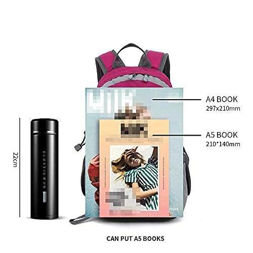 Bseash 10L Small Hiking Backpack for Kids Ages 3-6 Girls Boys Under 4 feet, Mini Waterproof Outdoor Sport Travel Camping Daypack (Rose Red) - Image 3