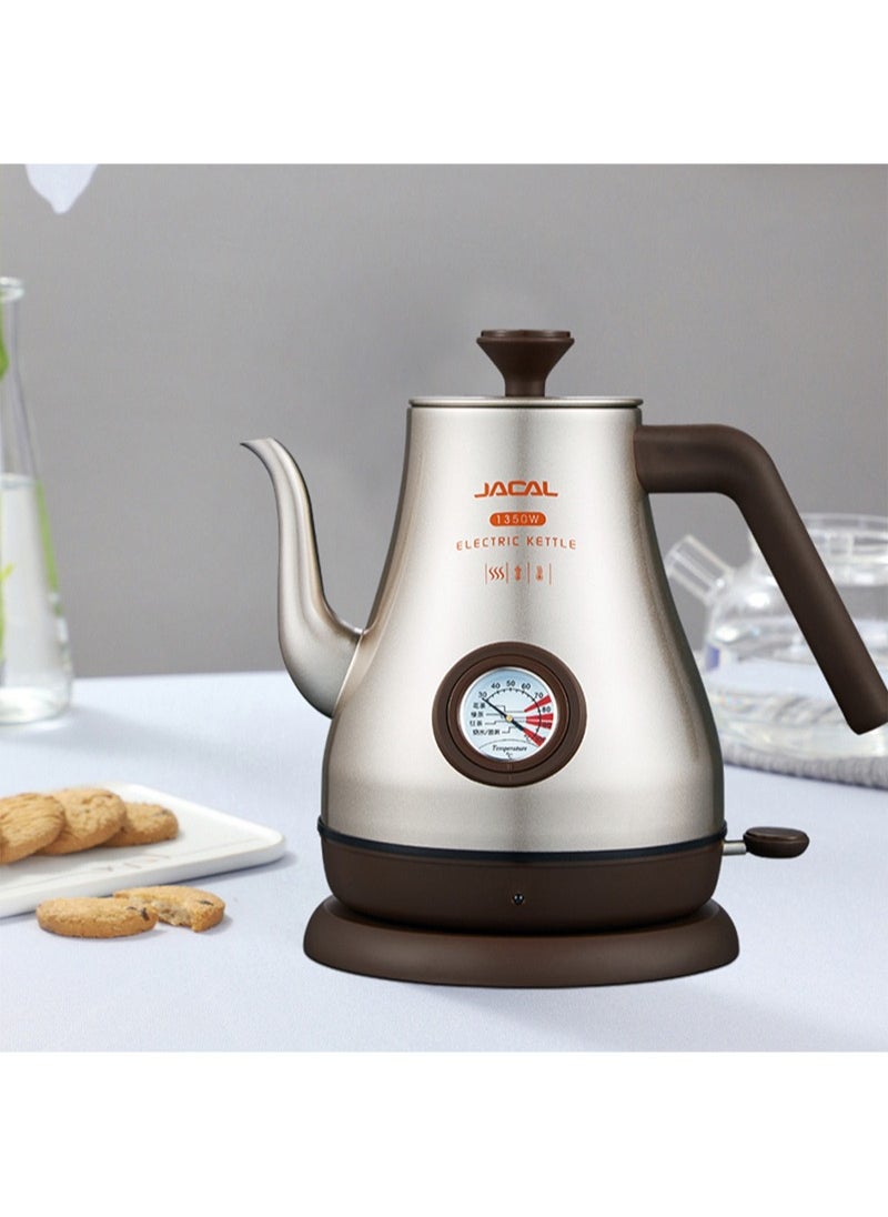 JACAL Stainless Steel Electric Kettle with Thermometer 1L 1350W  - Image 3