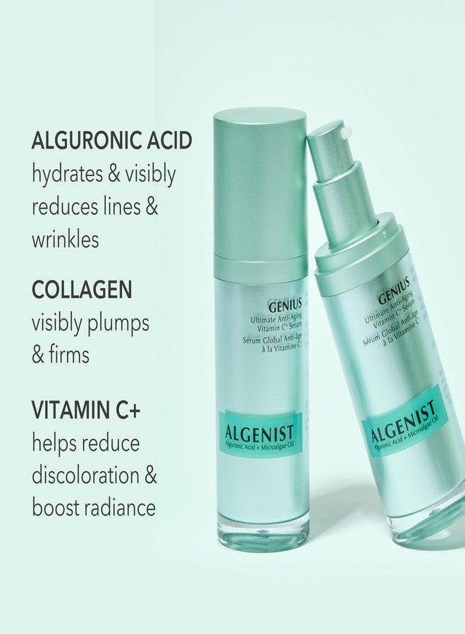 Algenist GENIUS Ultimate Anti-Aging Vitamin C+ Serum - Vegan Brightening Serum with Alguronic Acid & Microalgae Oil - Non-Comedogenic & Hypoallergenic Skincare - Image 4