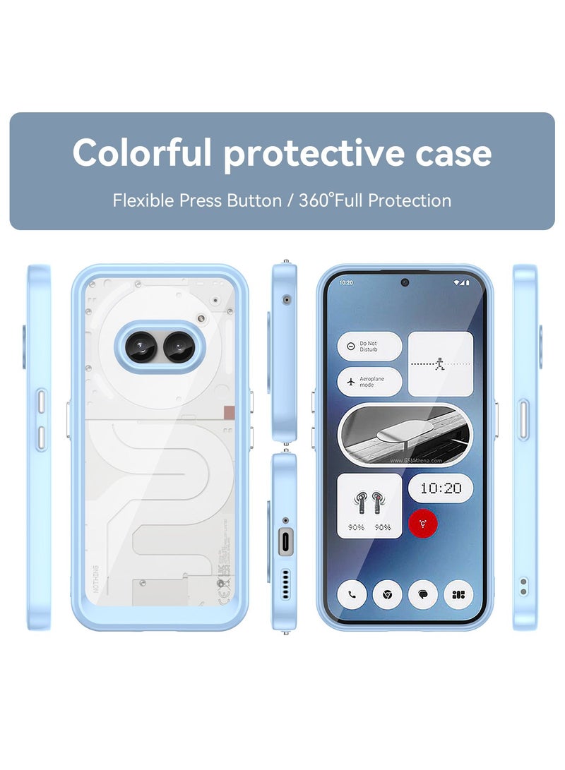 جراب Nothing Phone 2A رفيع مقاوم للسقوط، غطاء هاتف محمي من السقوط والخدوش وبصمات الأصابع، ظهر شفاف من الأكريليك، ممتص صدمات TPU، حماية رقيقة - Image 2