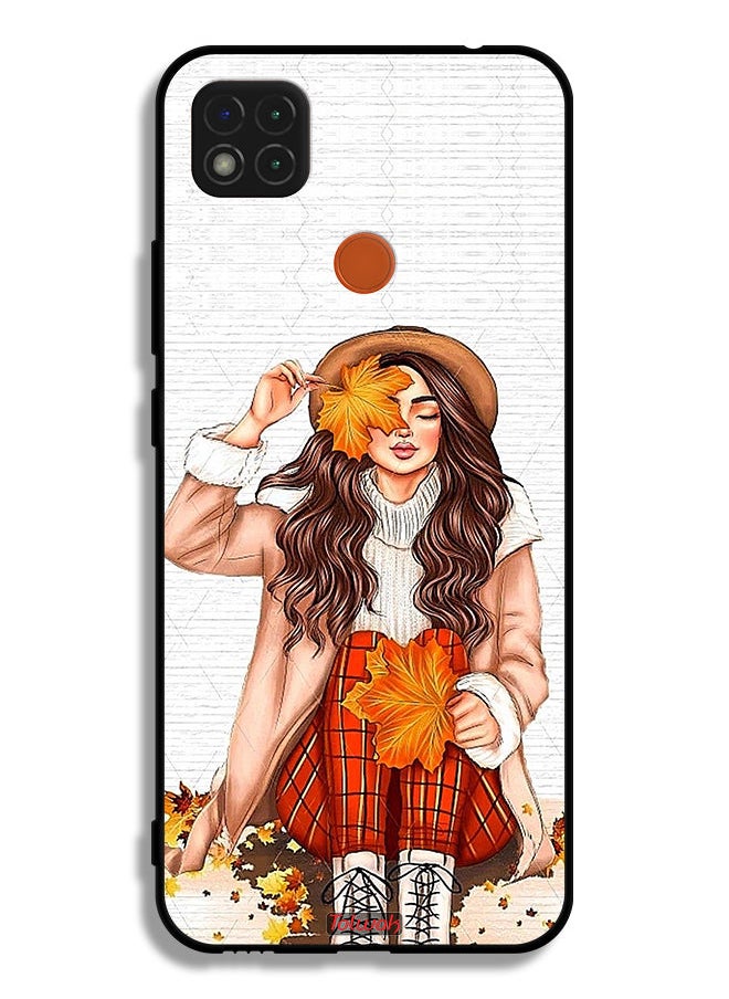 Tolwak Xiaomi Redmi 9C Protective Case Cover Holding Autumn Leaves Art  - Image 2