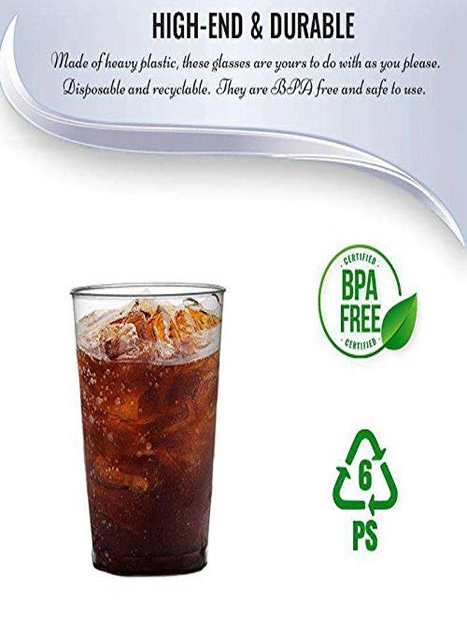 Kaya Clear Round Plastic Cups (7 oz., Pack of 20) - Premium Quality Party Cups - Perfect for Celebrations, Gatherings, or Home Dining - Image 4