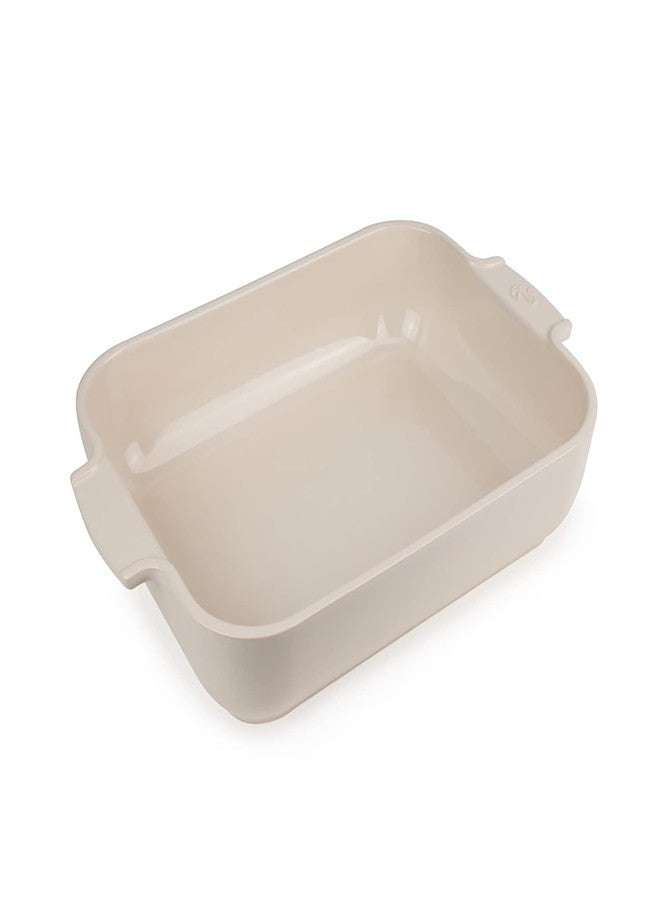 Peugeot Appolia, 32cm Rectangular Baking Dish, 10.2 x 7.9 x 2.6 inch interior, Ecru - Image 1