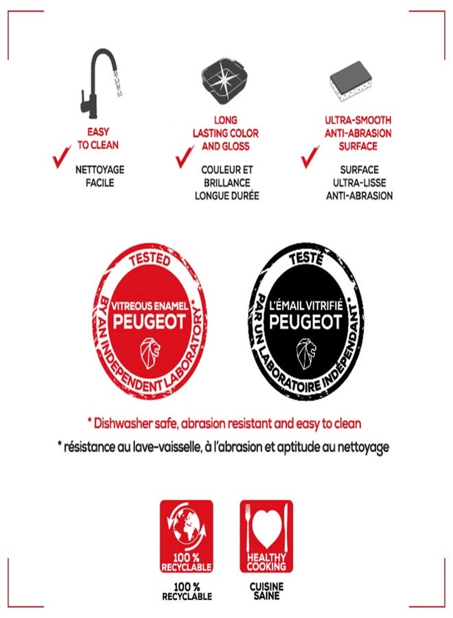 Peugeot Appolia, 32cm Rectangular Baking Dish, 10.2 x 7.9 x 2.6 inch interior, Ecru - Image 5