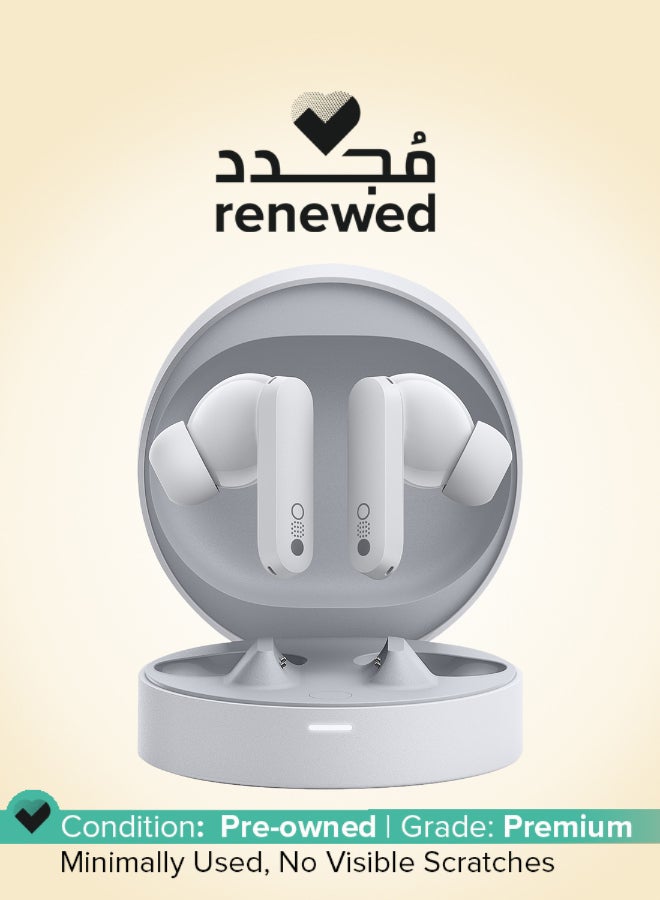 cmf by NOTHING Renewed - Buds Pro Wirelesss Earphones with 45 dB ANC, Ultra Bass Technology, Custom Dynamic Bass, IP54 Dust and Water Resistance, 6 HD Mics and Up to 39 Hours of Battery white - Image 1