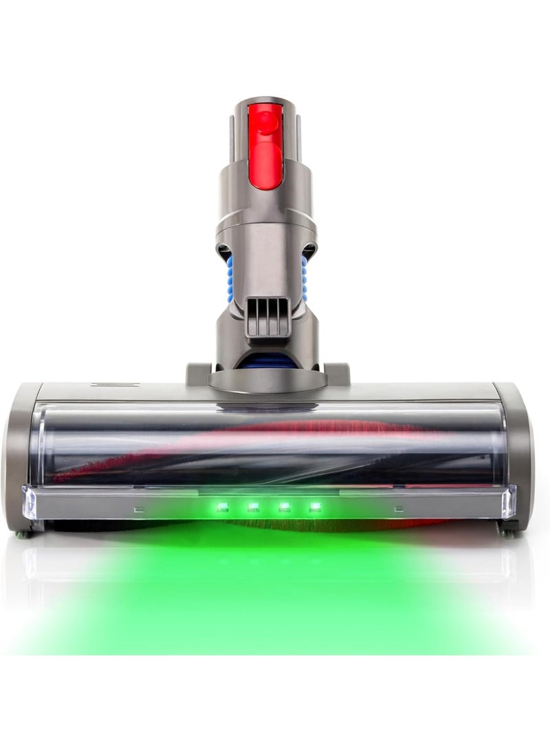 Cleaner Head Bristle Roller Brush: Motorhead Compatible with Dyson V7 V8 V10 V11 V15 Cordless Vacuum Attachment with Dust LED Lights - Direct Drive Replacement Parts for Hardwood and Carpet - Image 1