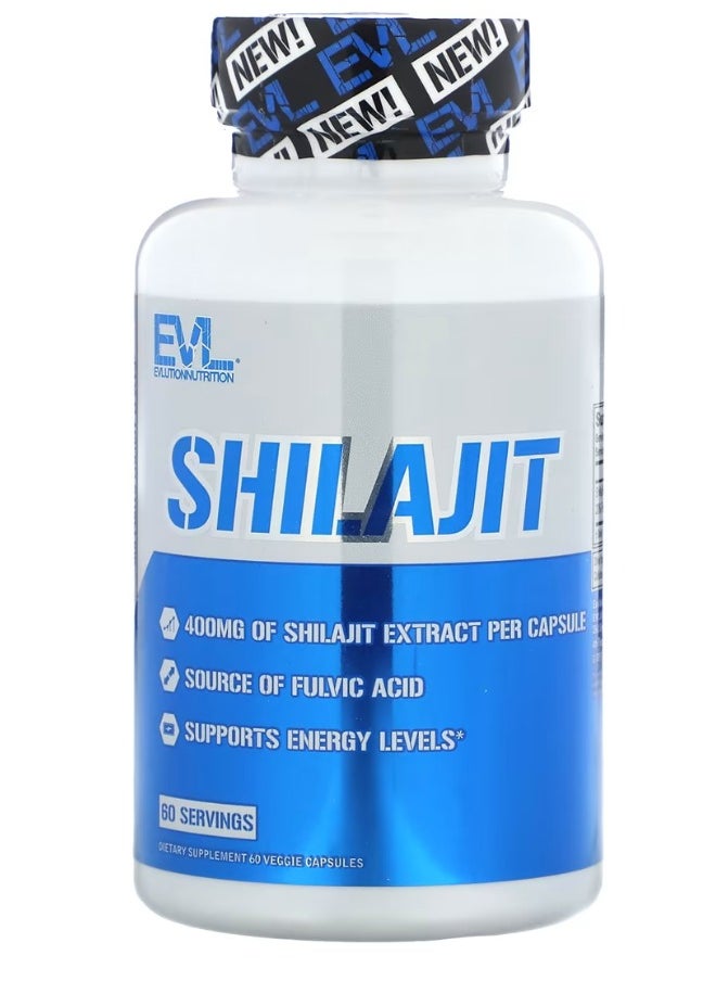 EVLUTION NUTRITION Shilajit, 60 Veggie Capsules 