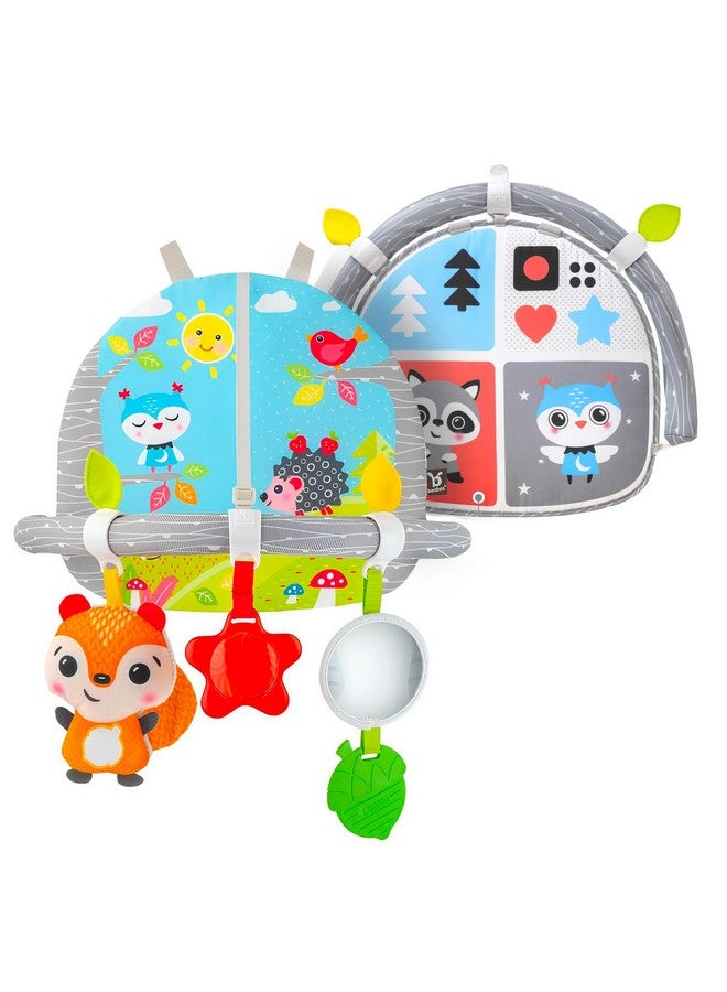 BENBAT Car Seat Toys for Babies - Double Sided Rear Facing Carseat Toy with Baby Mirror for Infants Girls and Boys 0+ Month Blue - Image 1