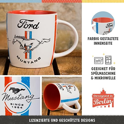 Nostalgic Art Nostalgic-Art Retro coffee mug, 11.2 oz, Ford Mustang Set 1 (Set of 3) – Gift idea for Ford fans, Official License Product (OLP), ceramic cup, vintage design - Image 3