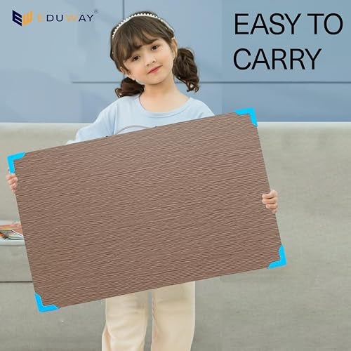 Eduway® Heavy Duty Foldable Wooden Laptop Table – Multipurpose Bed Table for Study, Work from Home, Eating, Reading | Portable Non-Adjustable Desk for Students, Kids| Perfect for Home, Office- Brown. - Image 3