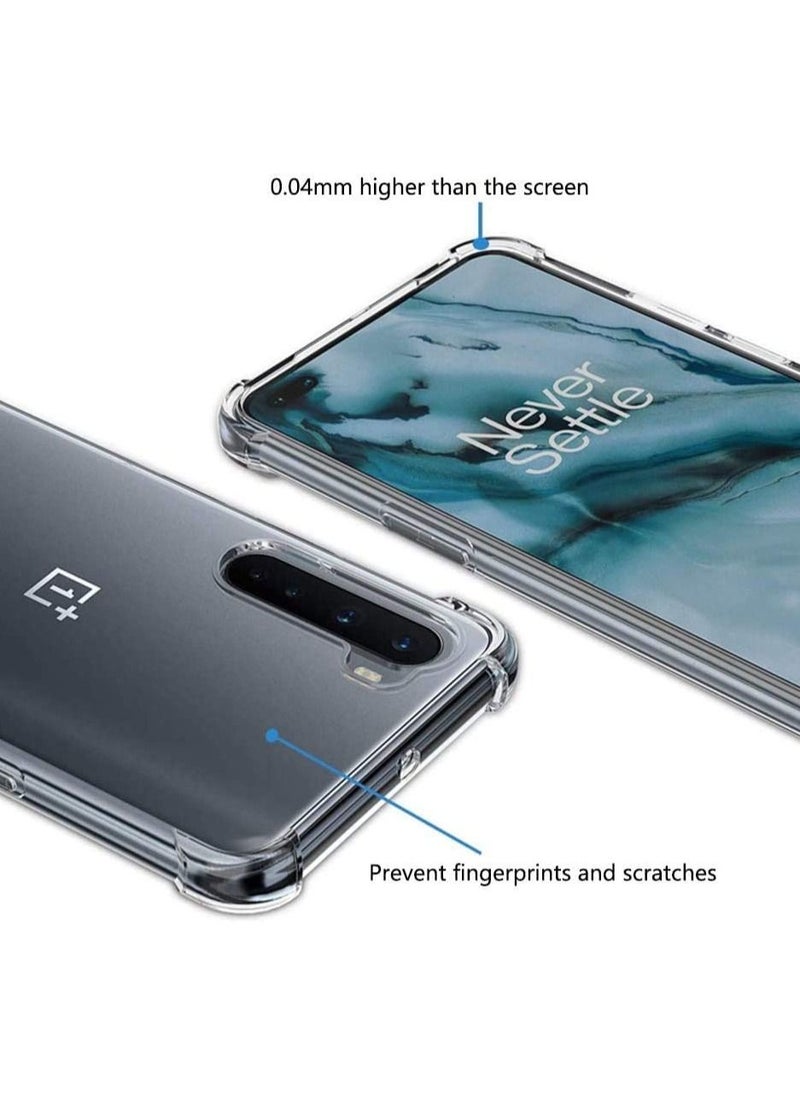 Case for OnePlus Nord 2 5G Case Cover Back Air Cushion Soft Silicone Shockproof Protective Bumper Shell Corner,