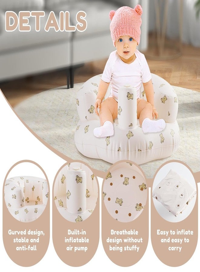 Deoxys Inflatable Baby Seat for 3 Months+, Fully Supportive Inflatable Infant Floor Seats, Baby Chairs for Entertaining and Bathing, Built in Air Pump Blow Up, Learning Sit-Up Seat - Image 3