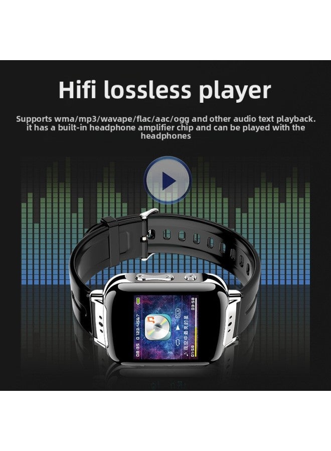 Watch Novels And Listen To Music Player Mp3 Watch Button Color Screen Bluetooth Recording Pen Mp3 Watch Bracelet Wholesale-Body Color:silver Gray-memory Capacity:32GB  - Image 4
