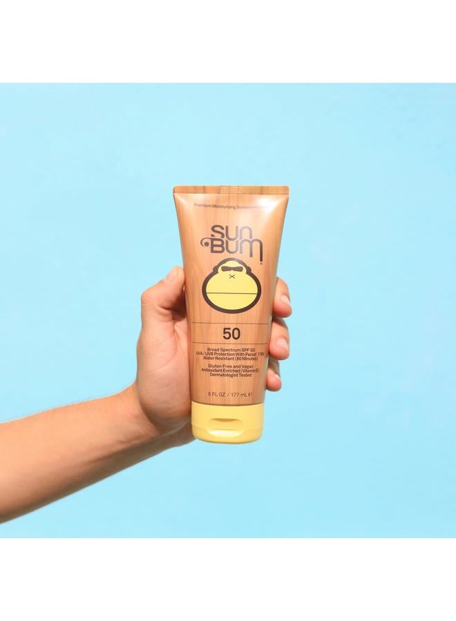 Sun Bum Original Moisturizing Sunscreen SPF 50 Lotion|Reef Friendly Broad Spectrum UVA/UVB Protection|Water Resistant & Non-Greasy Protection,Hypoallergenic,Paraben Free,Gluten Free|SPF 50 6ozTube - Image 2