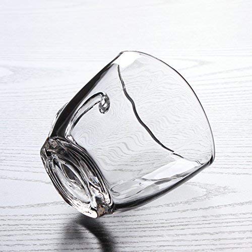 LVOOK Transparent Glass Tableware/Dinning Ware Tea Cup/Mug with Large Handel and Square Base| Pack of 6- (White, 170 ML) - Image 4