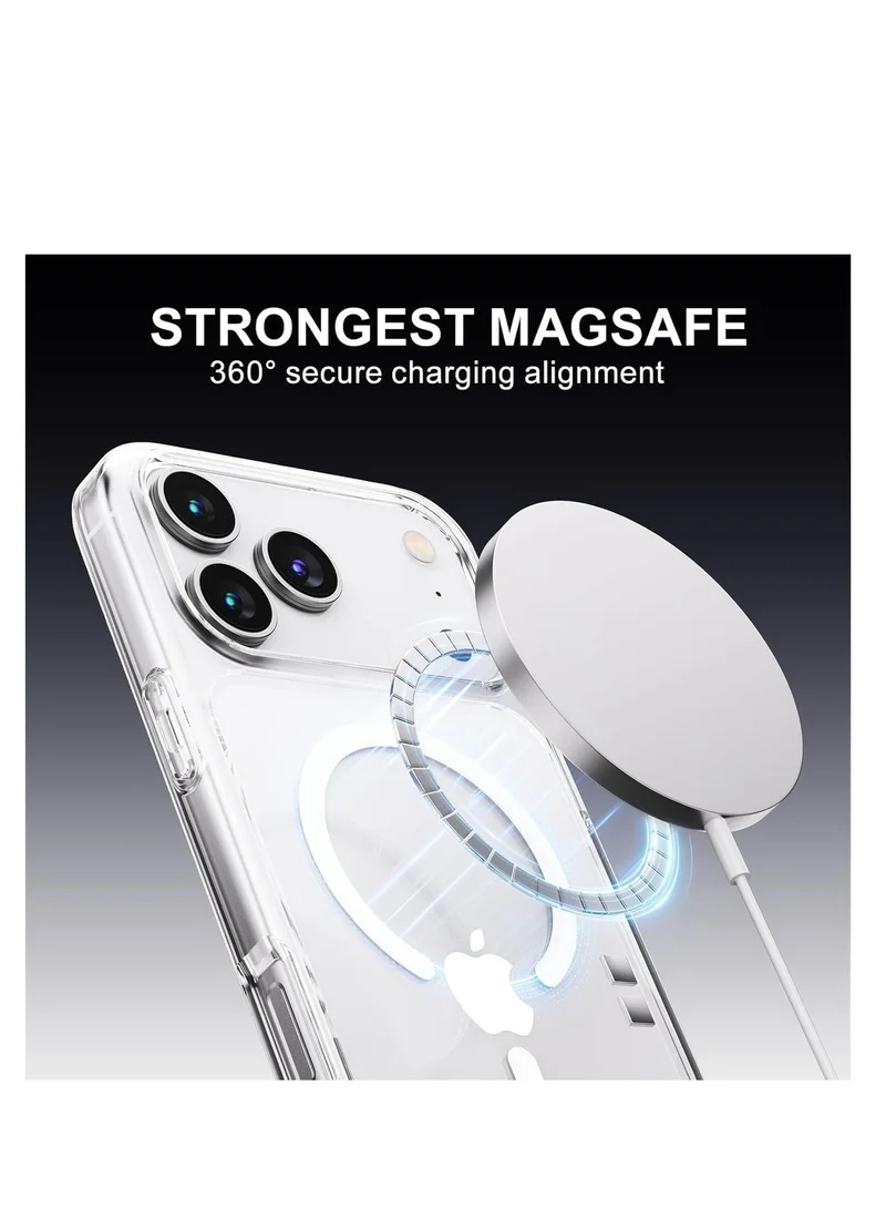 Bluepeak Apple Iphone 17 Pro BluePeak iPhone 17 Pro Case Magsafe Crystal Clear – Anti-Yellow TPU, 15FT Military Grade Drop Protection, Slim Transparent Shockproof Cover, Wireless Charging Compatible for iPhone 17 Pro  | Best Price UAE
