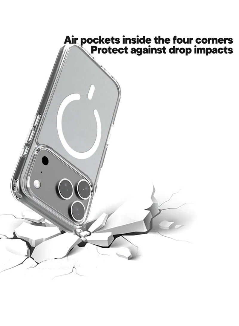 Bluepeak Apple Iphone 17 Pro BluePeak iPhone 17 Pro Case Magsafe Crystal Clear – Anti-Yellow TPU, 15FT Military Grade Drop Protection, Slim Transparent Shockproof Cover, Wireless Charging Compatible for iPhone 17 Pro  | Best Price UAE