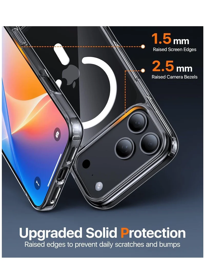 Bluepeak Apple Iphone 17 Pro BluePeak iPhone 17 Pro Case Magsafe Crystal Clear – Anti-Yellow TPU, 15FT Military Grade Drop Protection, Slim Transparent Shockproof Cover, Wireless Charging Compatible for iPhone 17 Pro  | Best Price UAE