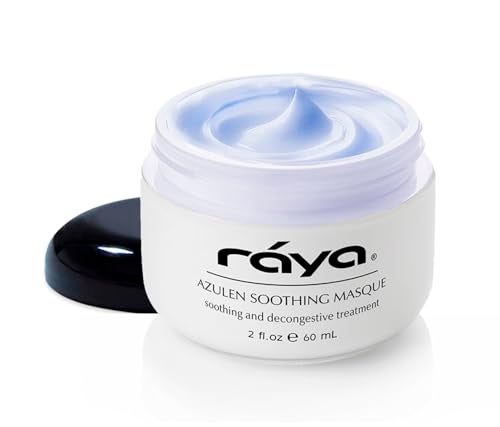 Raya Azulen Soothing Masque (602) | Calming Facial Treatment Mask for Sensitive Skin | Tones and Refines Complexion | Made with Azulene and Aloe Vera - Image 1