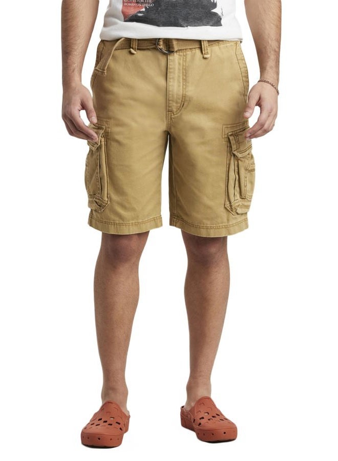 UNIONBAY Men's Survivor Belted Cargo Short-Reg and Big & Tall Sizes, Rye, 32 - Image 1