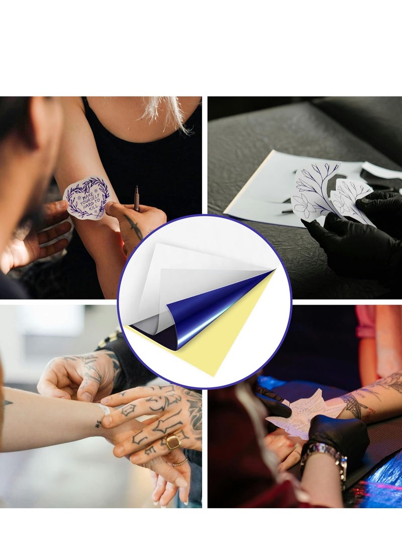 PeriPage Tattoo Transfer Paper,100 Sheets A4 Size Tattoo Stencil Transfer Paper for Tattooing.