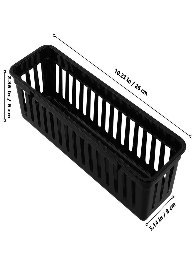 MUKLEI 24 Pack Pencil Organizer Tray, 11 × 3.1 × 2.3 Inch Office Supply Baskets Crayon Basket, Plastic Desk Basket for Office Storage, Organization, Decorations (Black, White) - Image 2